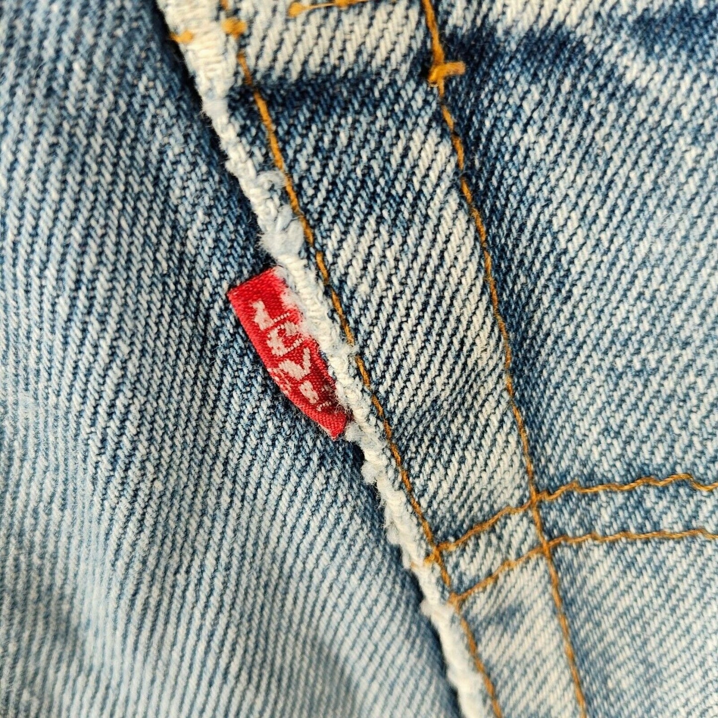 Vintage 1991 Levi's 501XX DIY Blue Denim Cutoff Jean Shorts (W33)