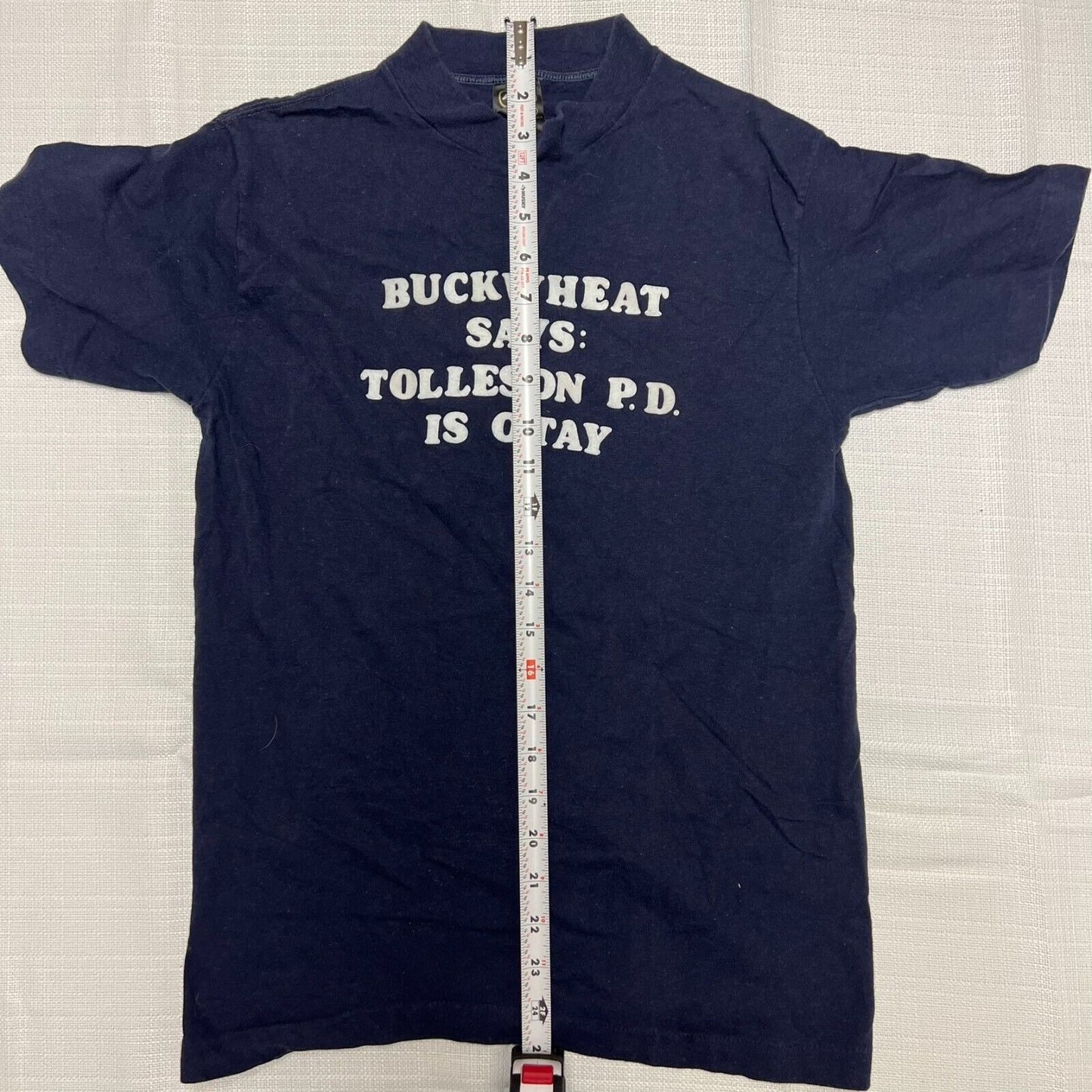 Vintage Single-Stitch Anvil "Buckwheat says: Tolleson PD is Otay" Shirt (Small)