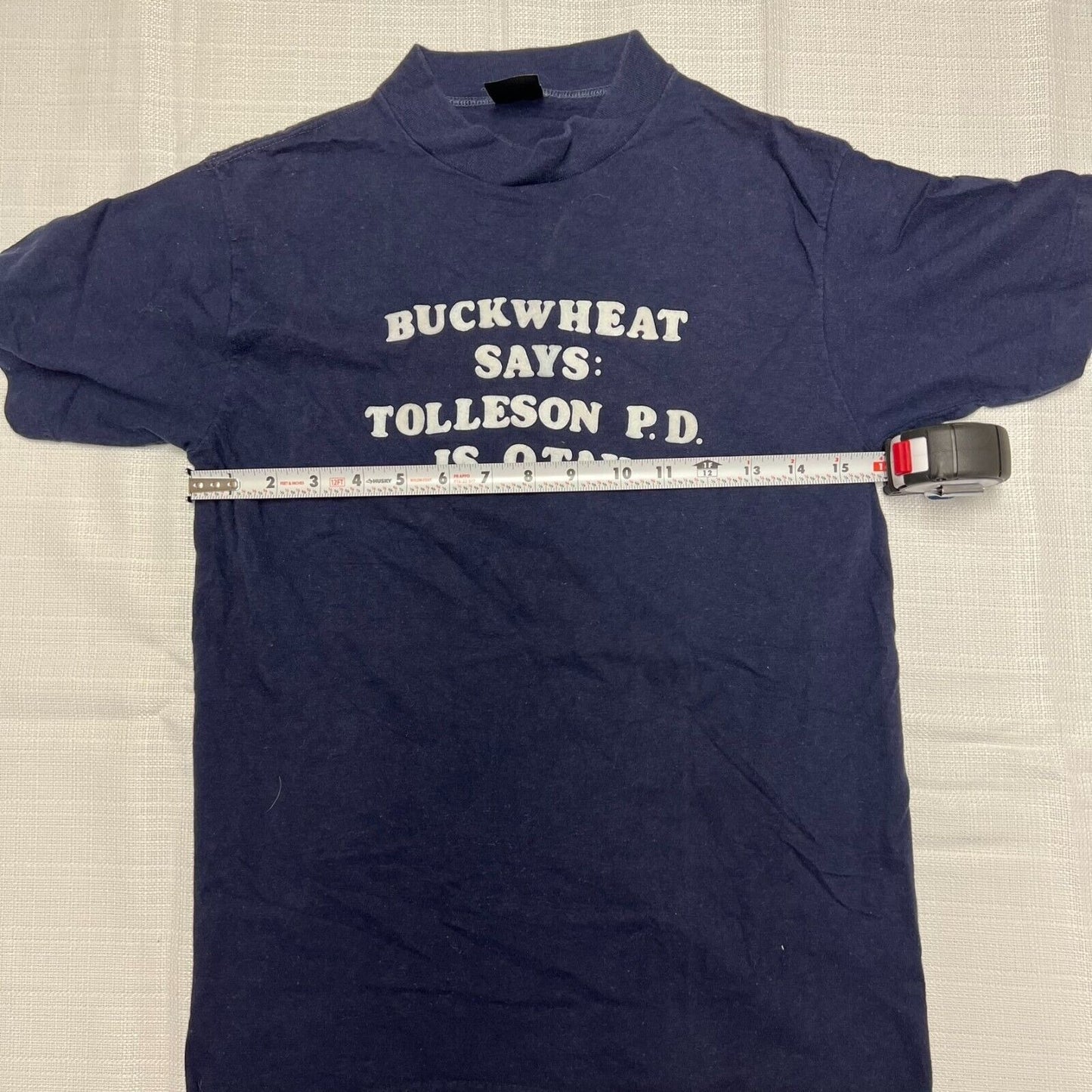 Vintage Single-Stitch Anvil "Buckwheat says: Tolleson PD is Otay" Shirt (Small)