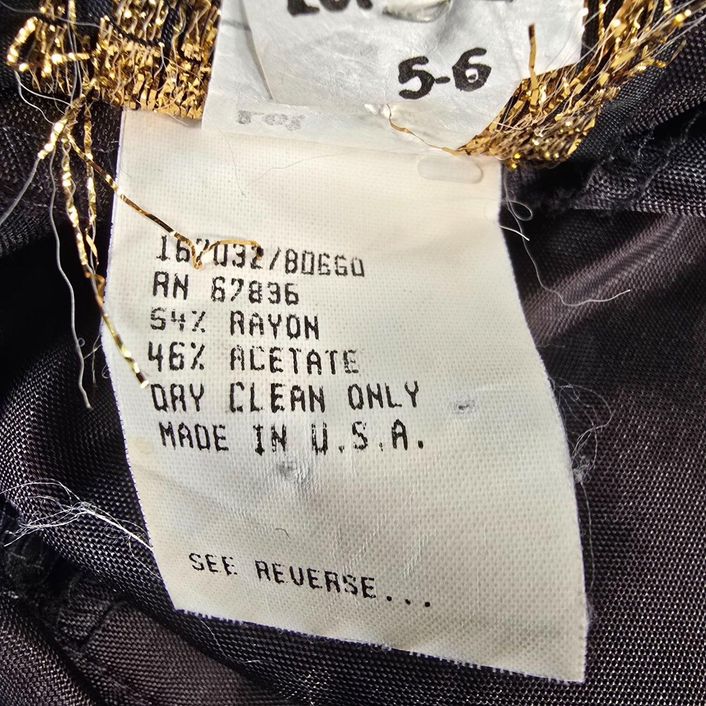 Vintage 1980s Blondie and Me Evening Black Lace Open Back Maxi Gown Dress (XS)