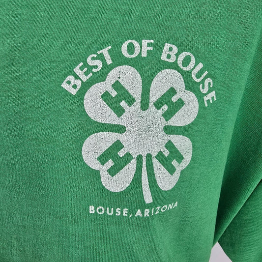 Vintage 1990s Best of Bouse, Arizona 4-H Club Single Stitch Green T-Shirt (XXL)