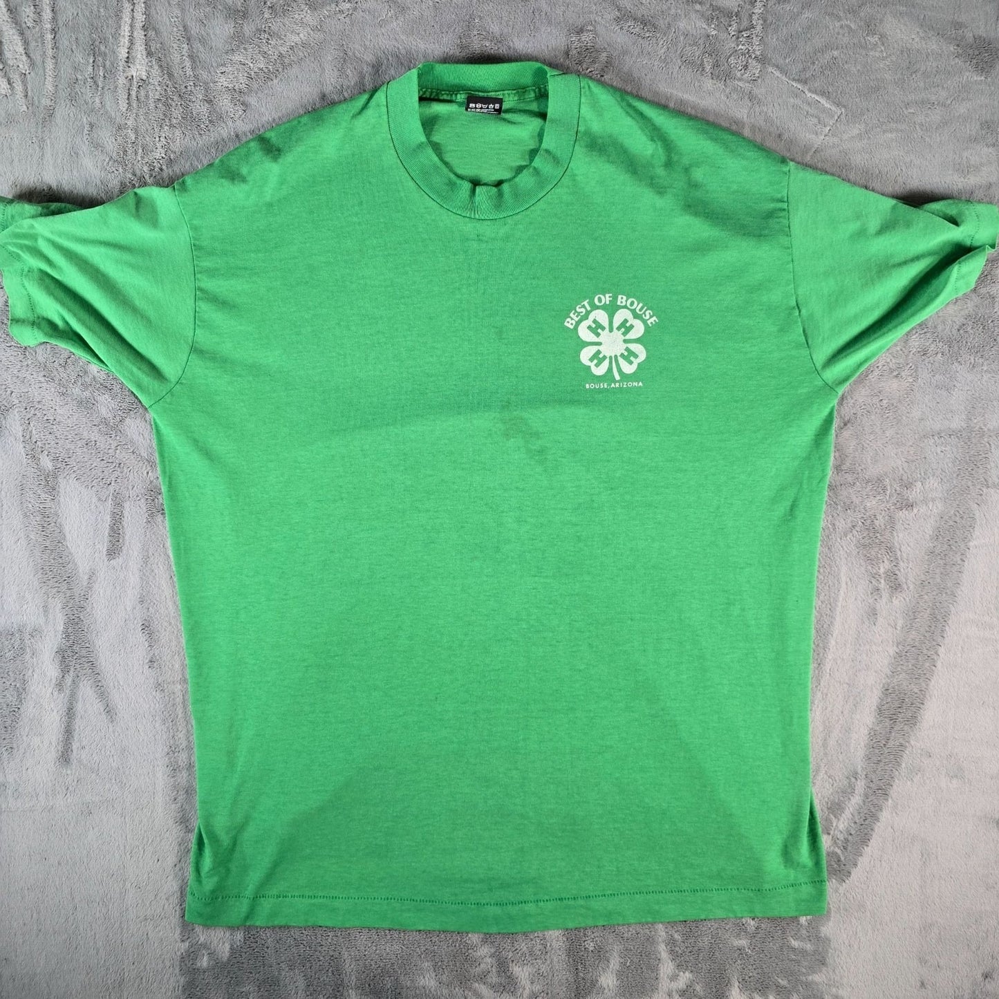 Vintage 1990s Best of Bouse, Arizona 4-H Club Single Stitch Green T-Shirt (XXL)
