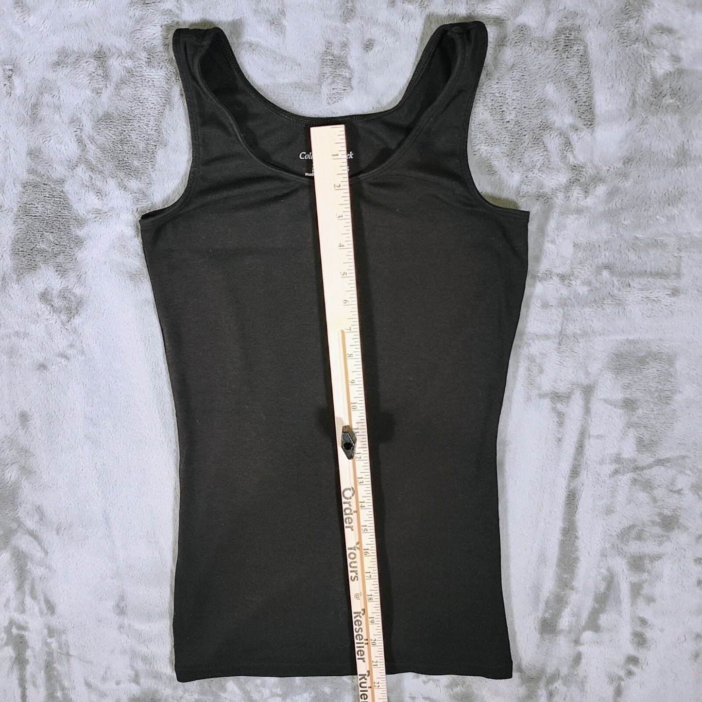 Coldwater Creek Women's Black Cotton/Modal Scoop Neckline Stretch Tank Top (XS)