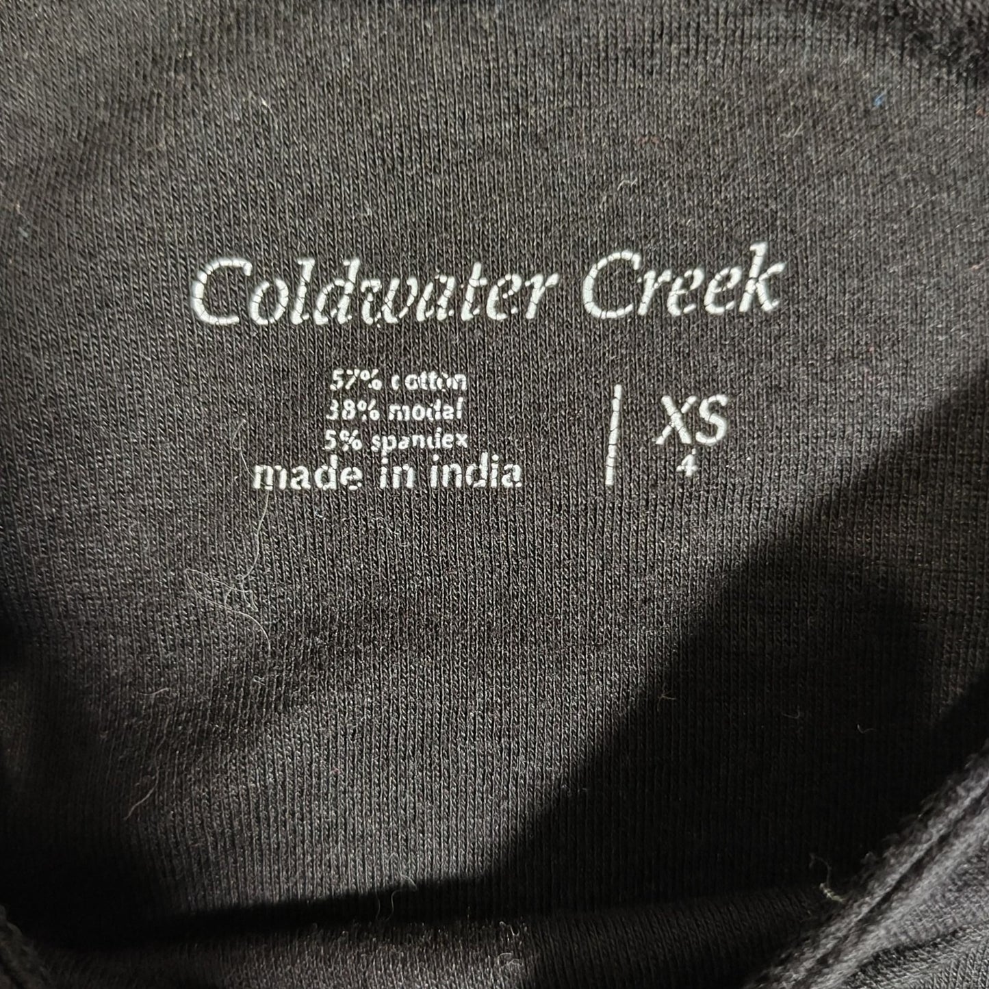 Coldwater Creek Women's Black Cotton/Modal Scoop Neckline Stretch Tank Top (XS)