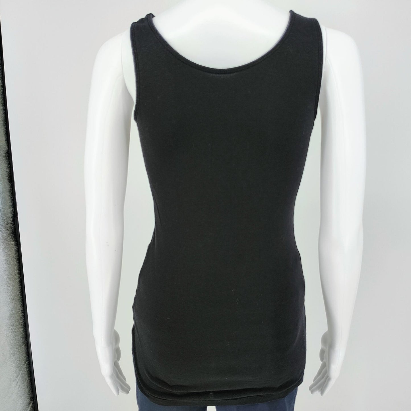 Coldwater Creek Women's Black Cotton/Modal Scoop Neckline Stretch Tank Top (XS)