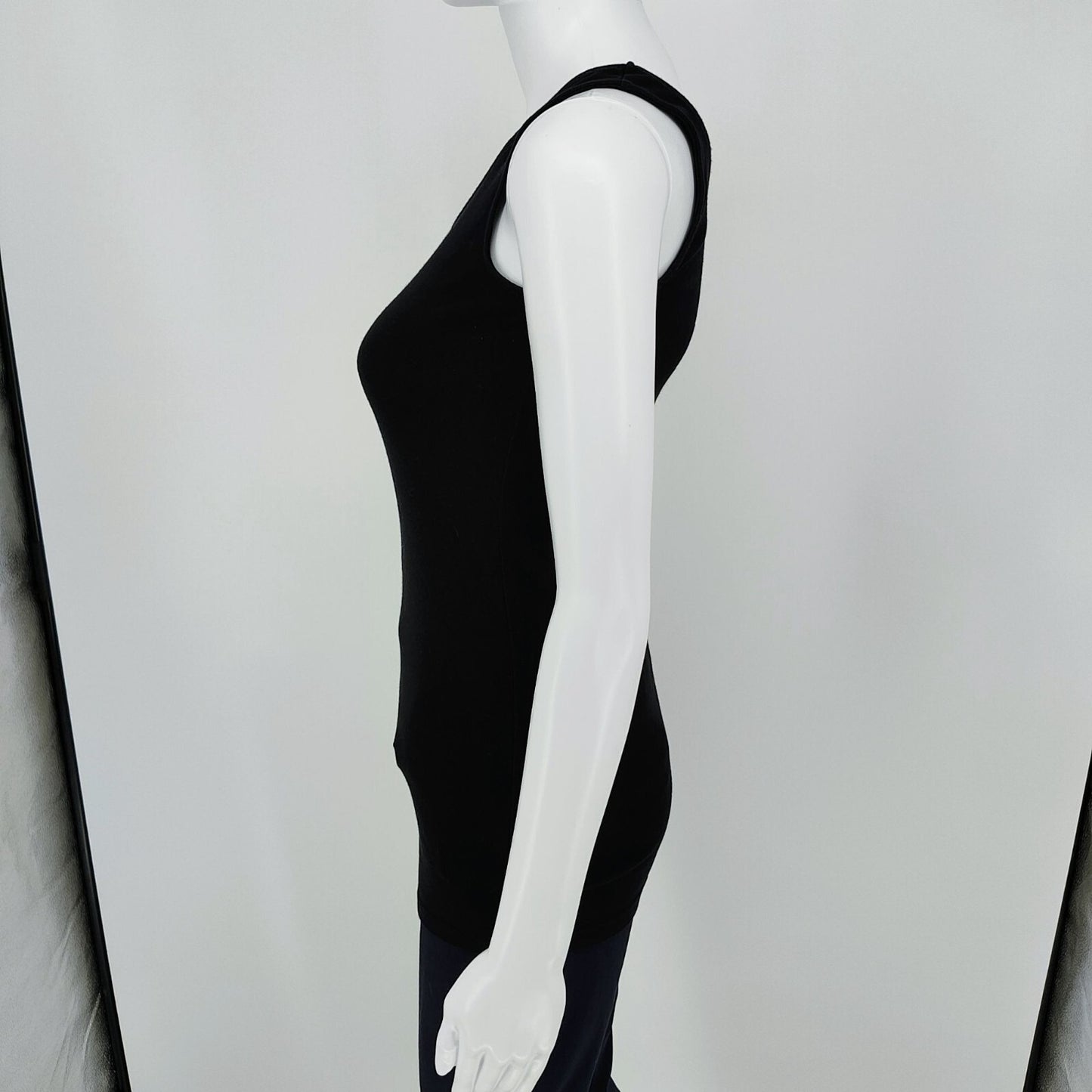 Coldwater Creek Women's Black Cotton/Modal Scoop Neckline Stretch Tank Top (XS)