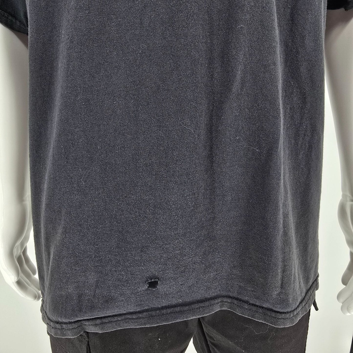 Distressed Ben Davis Workwear "Plenty Tough" Monkey Logo Graphic T-Shirt (2XL)