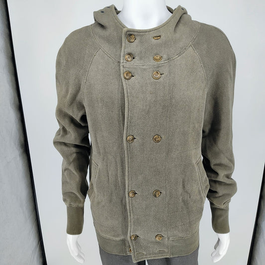 Dolce & Gabbana Faded Olive Green Hooded Button Cardigan (IT Size 44 US 34)