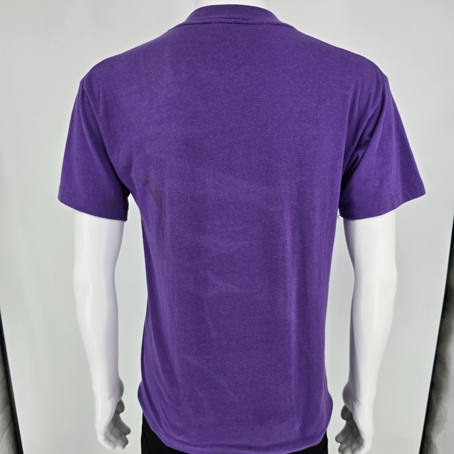 Vintage 1990s Quality Goods IMD Embossed "Canada" Purple Terrycloth T-Shirt (M)