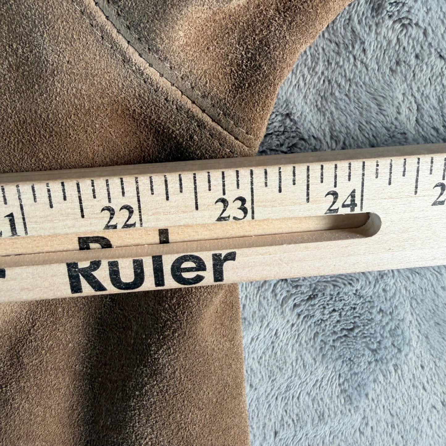 Vintage 1980s Jordache Brown Suede Leather Open Front Jacket/Car Coat (XL)