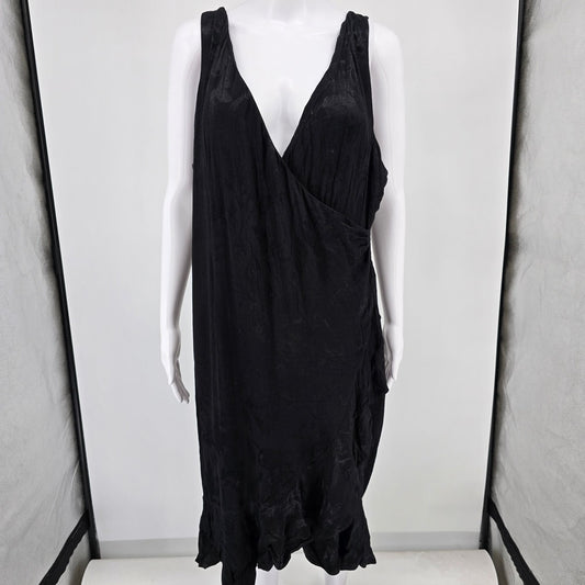 2010s Sachin & Babi Black Floral Jacquard Sleeveless Cocktail Dress (14/L)