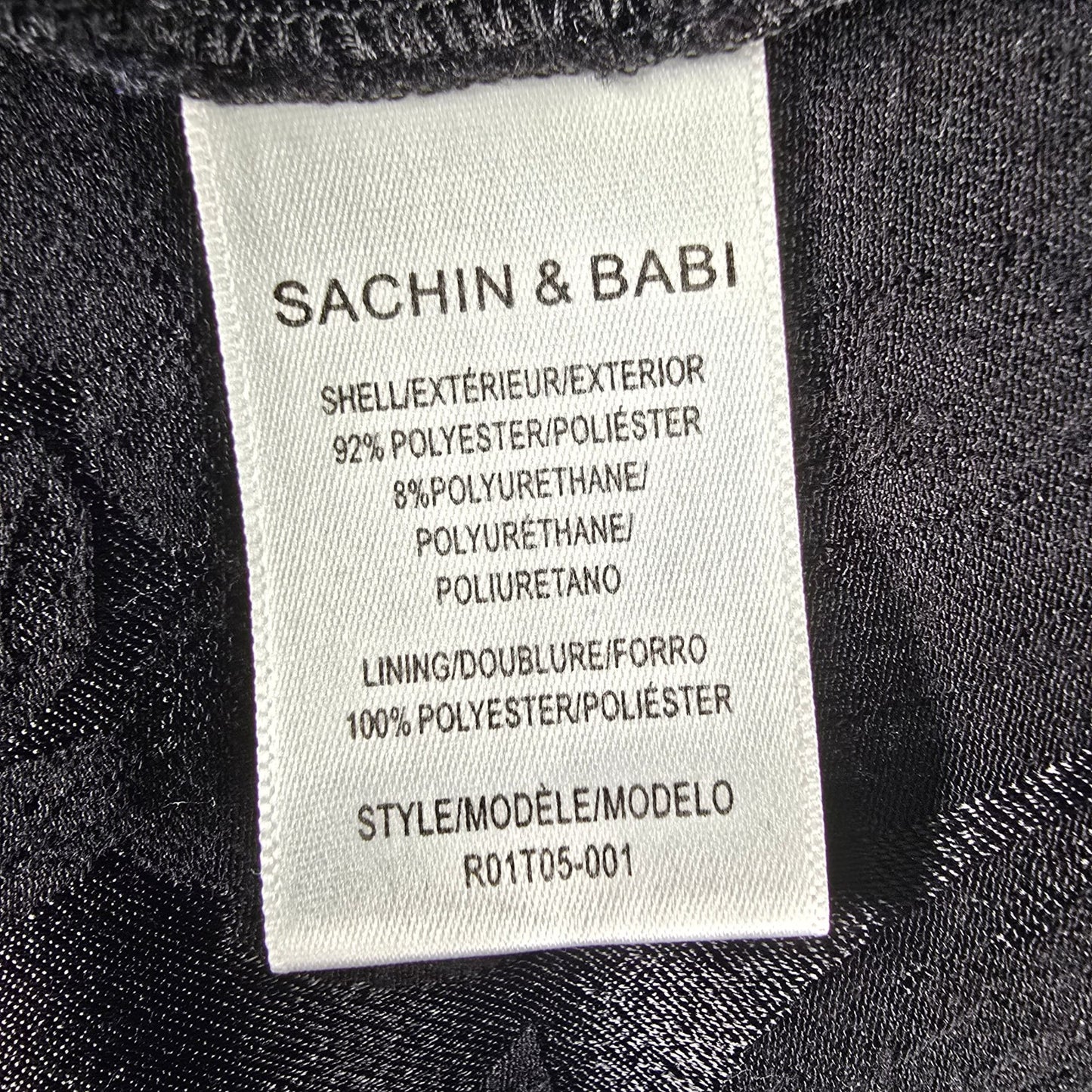 2010s Sachin & Babi Black Floral Jacquard Sleeveless Cocktail Dress (14/L)