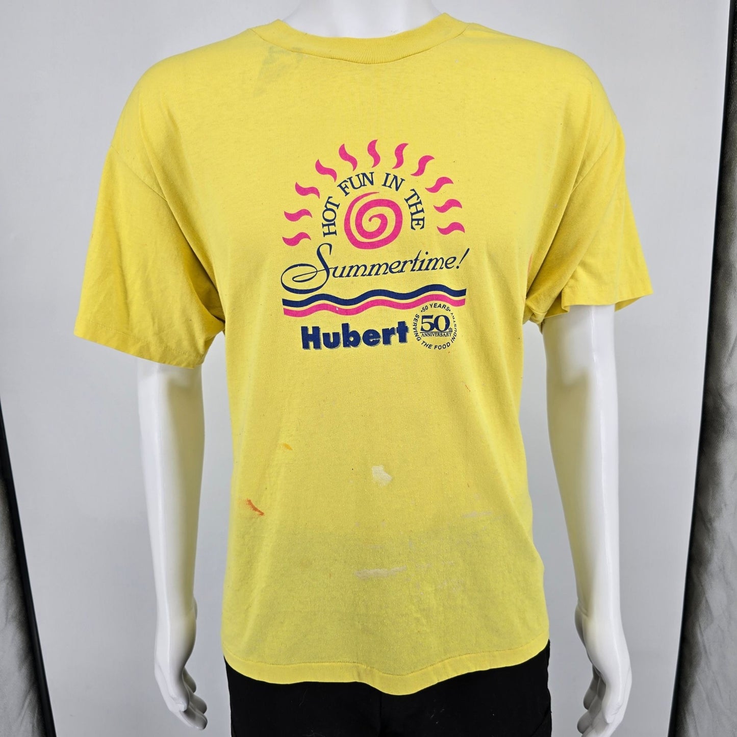 Distressed Vintage 1996 Hanes Hubert Company 50th Anniversary T-Shirt (XL)