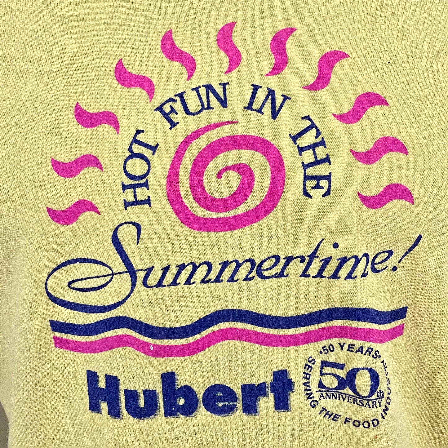 Distressed Vintage 1996 Hanes Hubert Company 50th Anniversary T-Shirt (XL)
