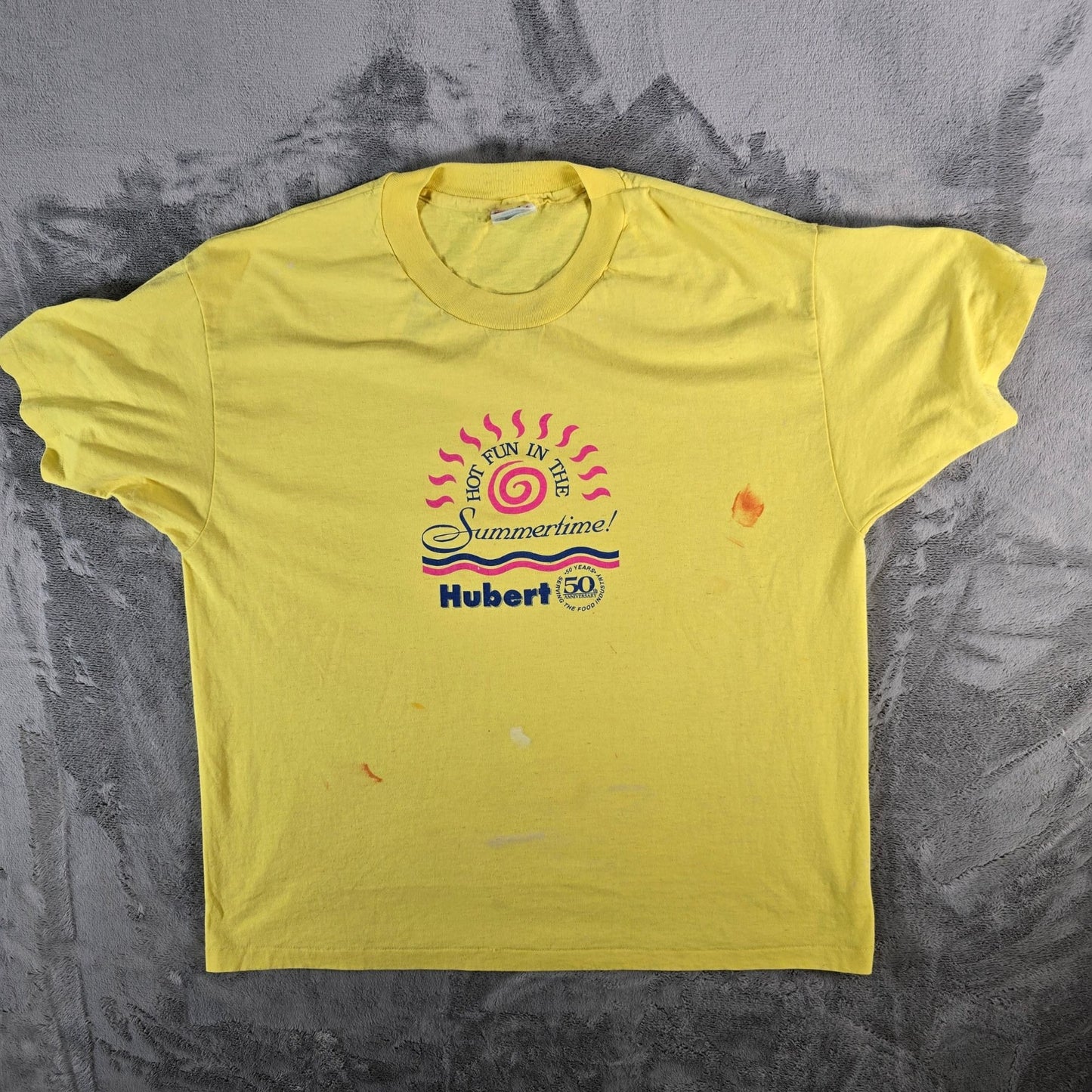 Distressed Vintage 1996 Hanes Hubert Company 50th Anniversary T-Shirt (XL)