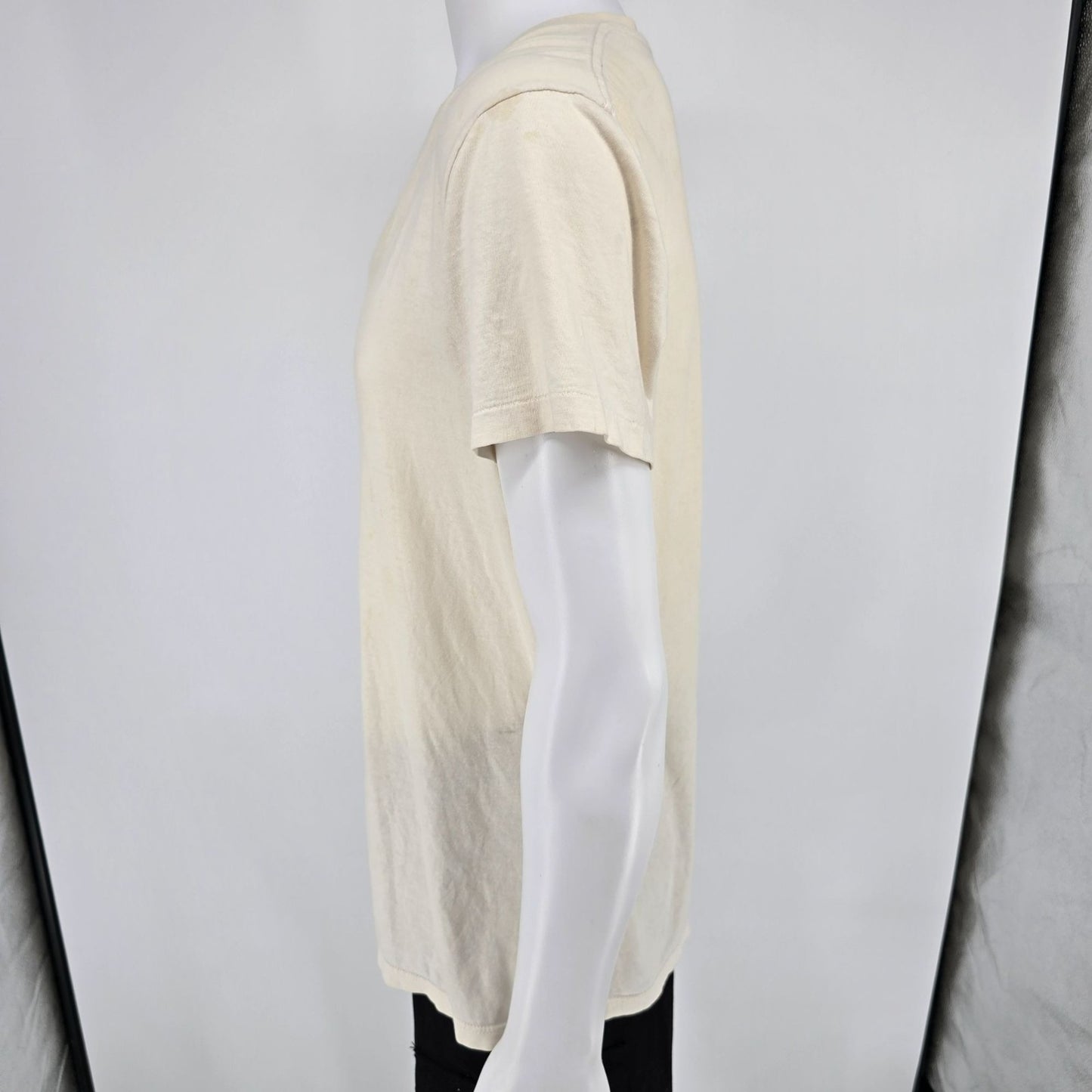 Distressed Vintage 1990s Newton Trading Co. Blank V-Neck Cotton T-Shirt (M)