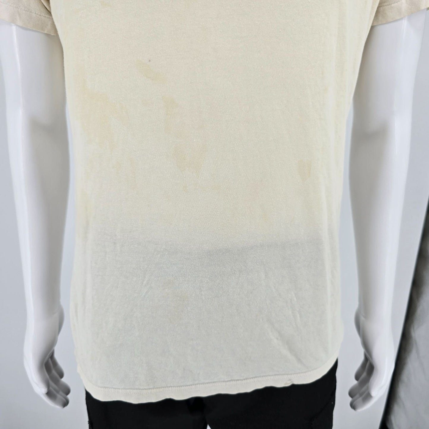 Distressed Vintage 1990s Newton Trading Co. Blank V-Neck Cotton T-Shirt (M)