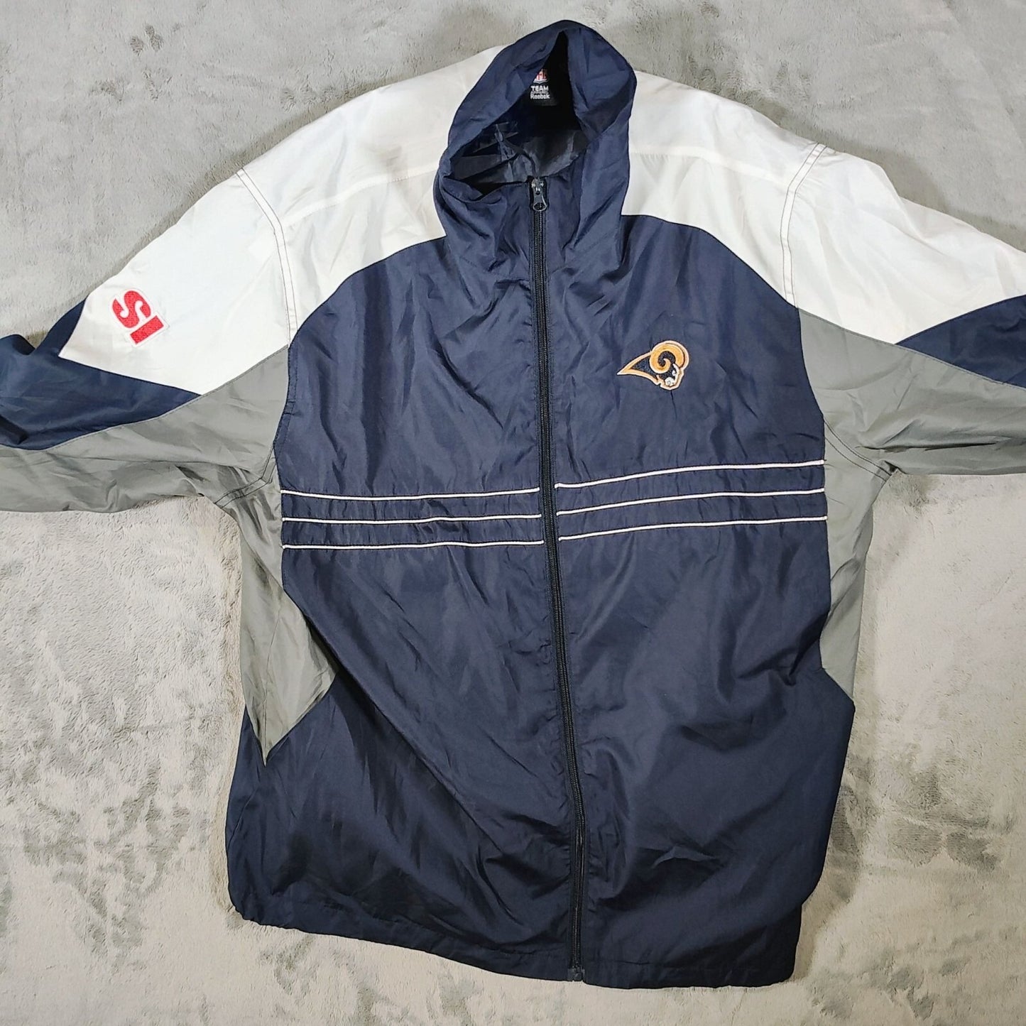 NFL Team Apparel Reebok X Sports Illustrated Rams Windbreaker Jacket (XL)