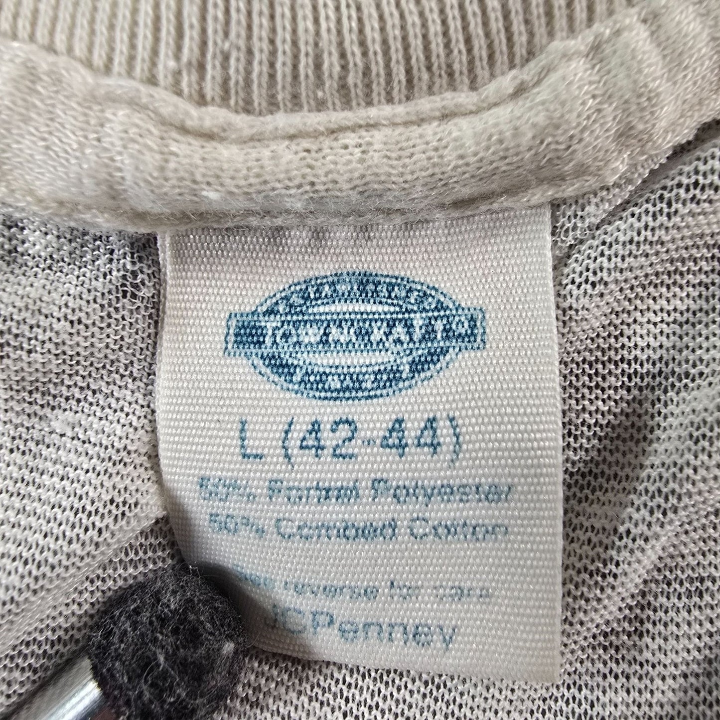 Distressed Vintage 1980s JCPenney Towncraft Blank Undershirt/T-Shirt (M)