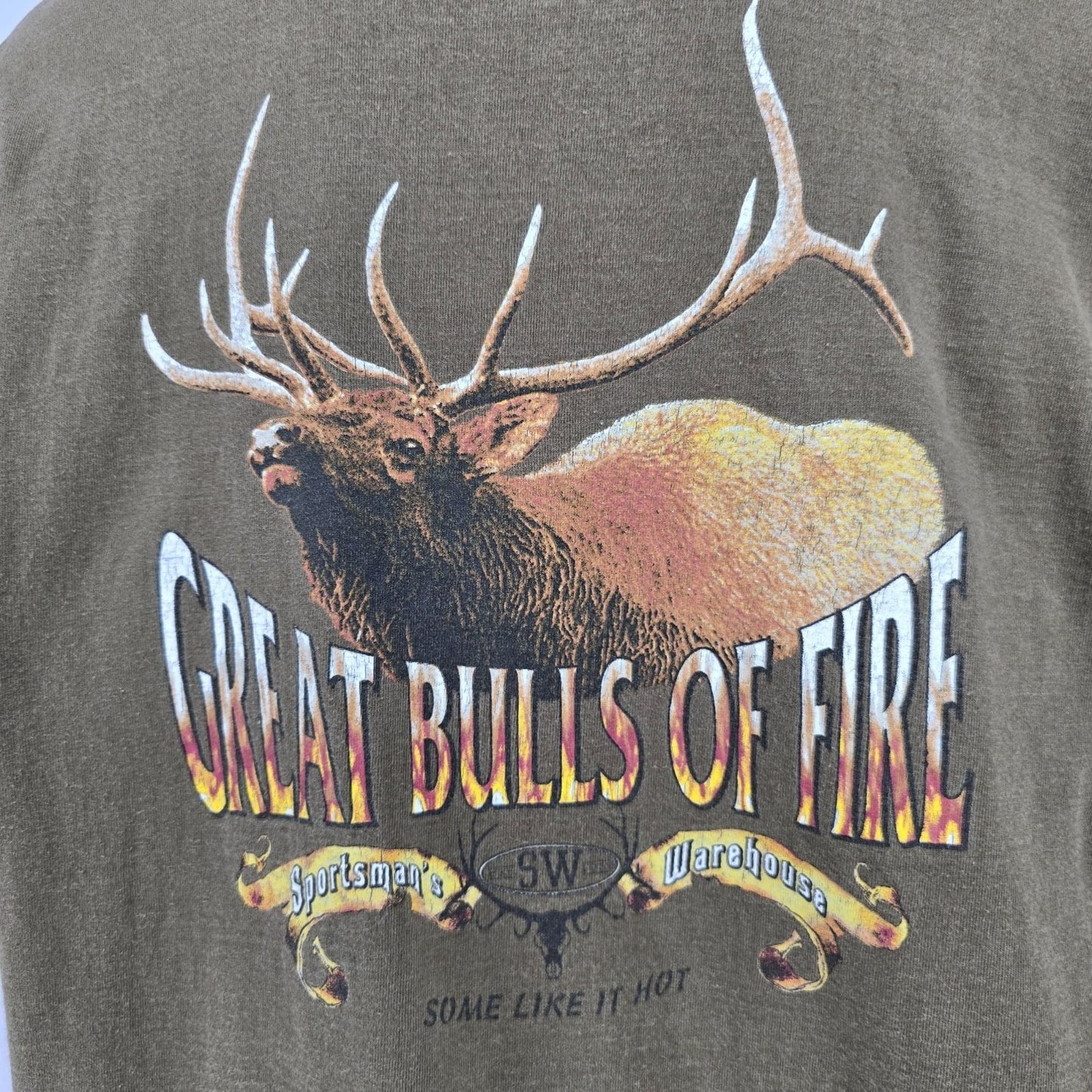 Big Rock Sportsman's Warehouse "Great Bulls of Fire" Elk Graphic T-Shirt (XXL)