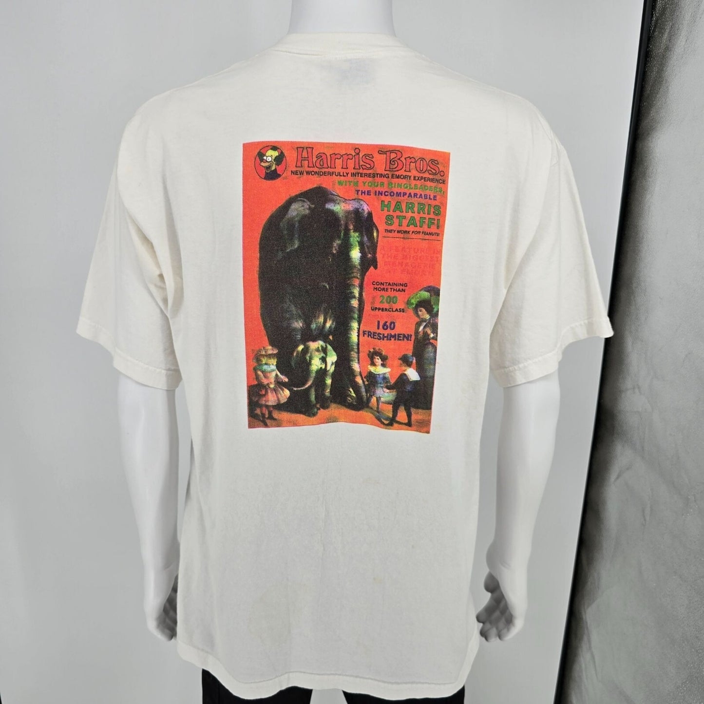 Vintage 1998-99 Emory University Harris Hall Krusty The Clown T-Shirt (L/XL)