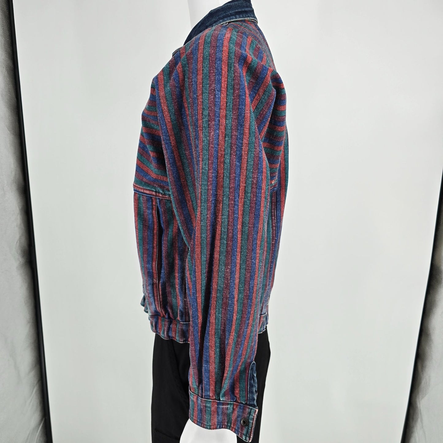 Vintage 1980s Learsi Women's Batwing/Dolman Sleeve Reversible Denim Jacket (M)