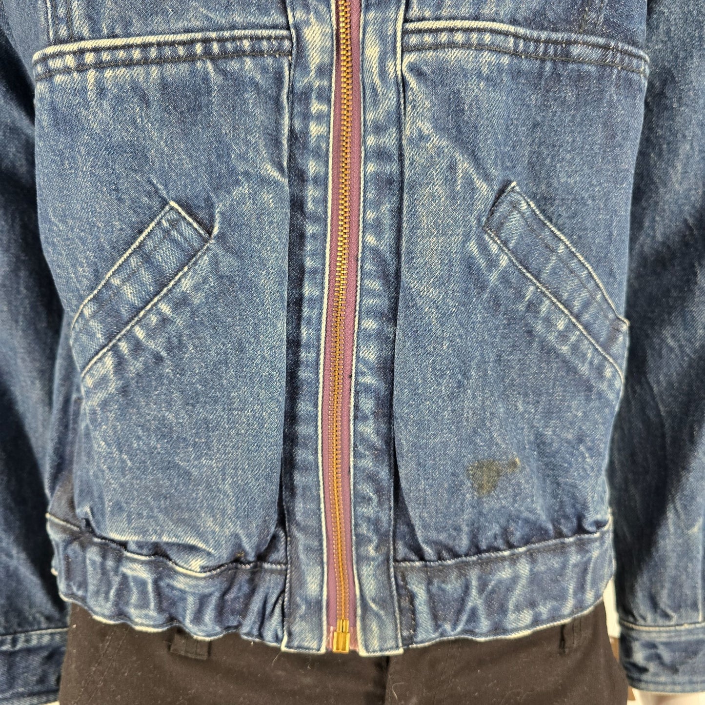 Vintage 1980s Learsi Women's Batwing/Dolman Sleeve Reversible Denim Jacket (M)