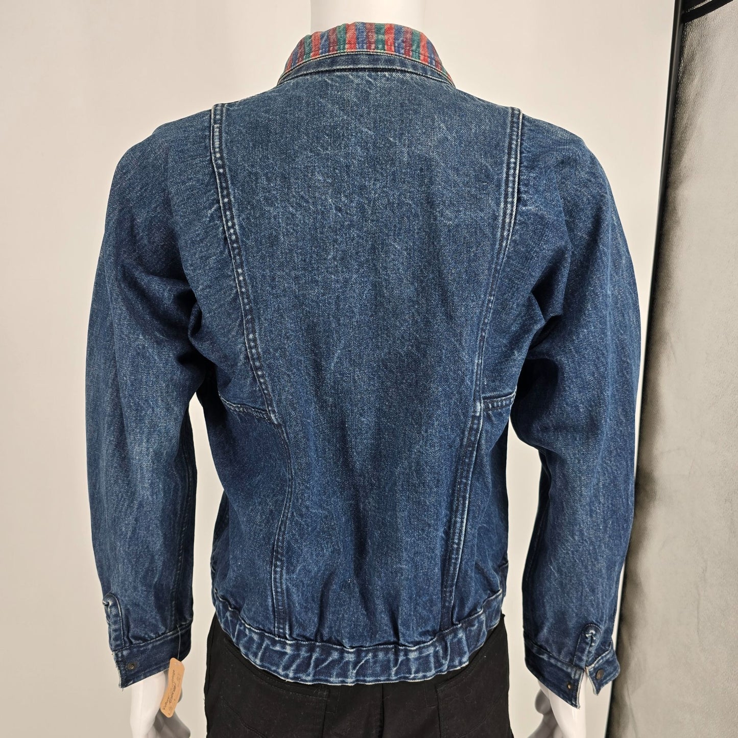 Vintage 1980s Learsi Women's Batwing/Dolman Sleeve Reversible Denim Jacket (M)
