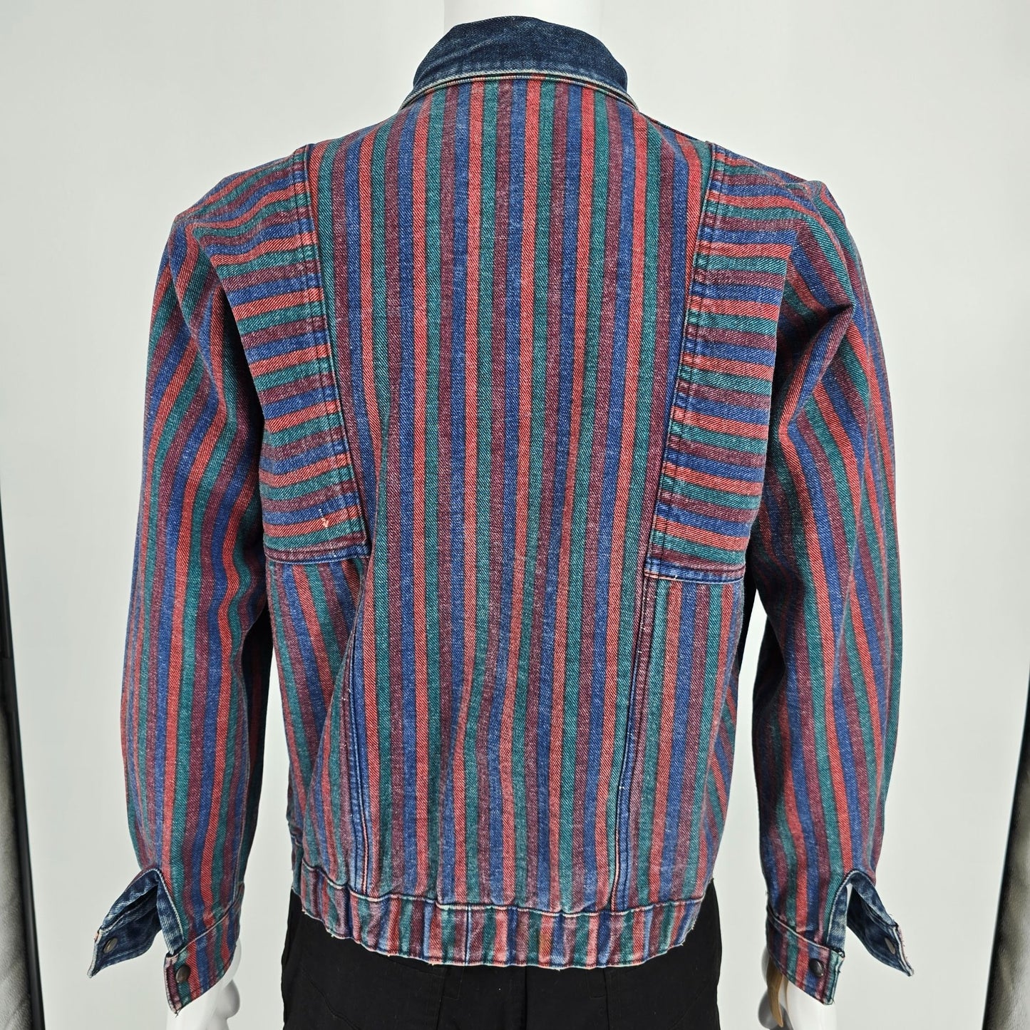 Vintage 1980s Learsi Women's Batwing/Dolman Sleeve Reversible Denim Jacket (M)