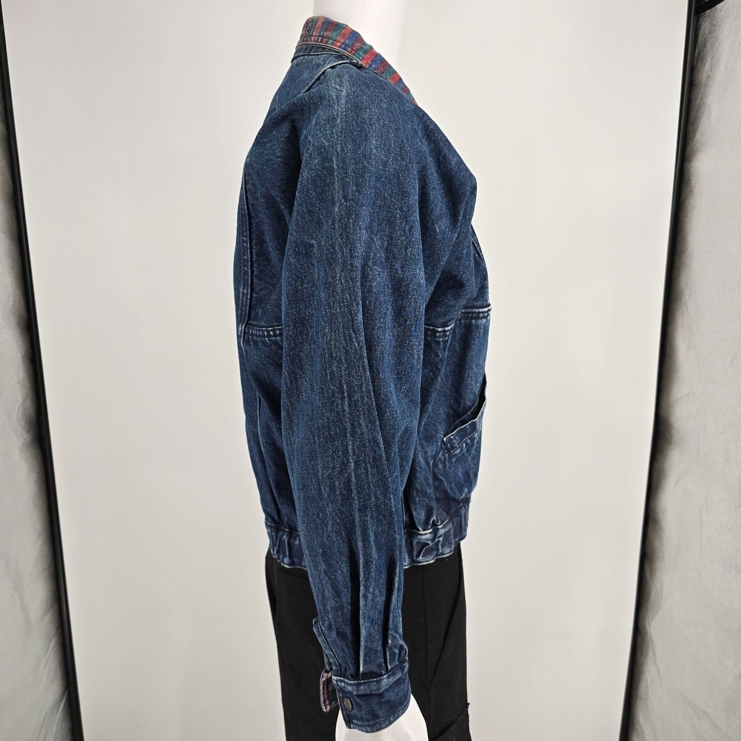 Vintage 1980s Learsi Women's Batwing/Dolman Sleeve Reversible Denim Jacket (M)