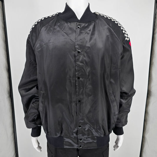 Vintage 1990s WestArk Chevrolet Corvette Checkered Flag Bomber Jacket (XL/2XL)