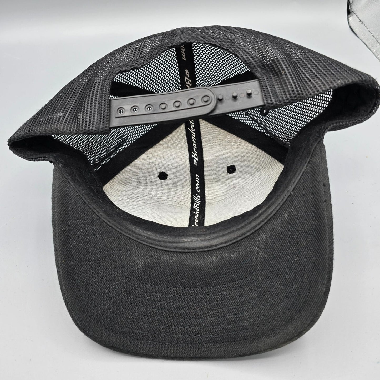 Branded Bills Old Glory PVC Camouflage American Flag Black Snapback Trucker Hat