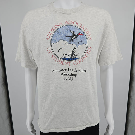 Vintage 1990s Arizona Association of Student Councils NAU Workshop T-Shirt (XL)
