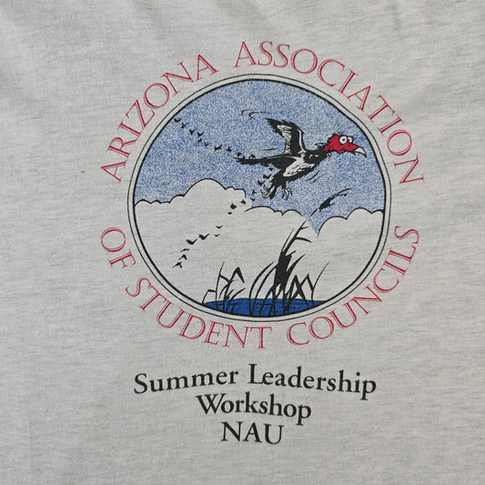 Vintage 1990s Arizona Association of Student Councils NAU Workshop T-Shirt (XL)