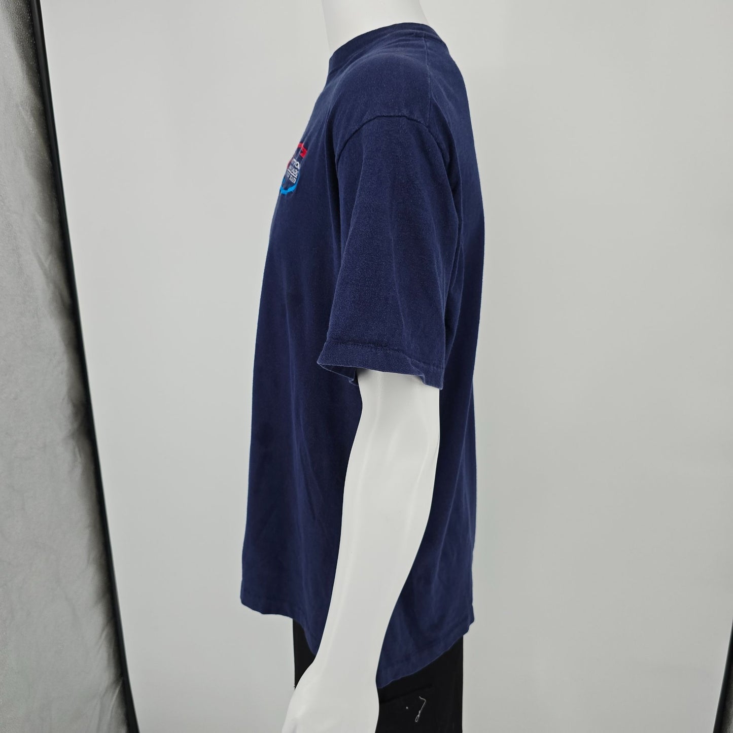 Vintage 1990s Motorola 2-Way Radio Authorized Dealer Embroidered T-Shirt (L/XL)