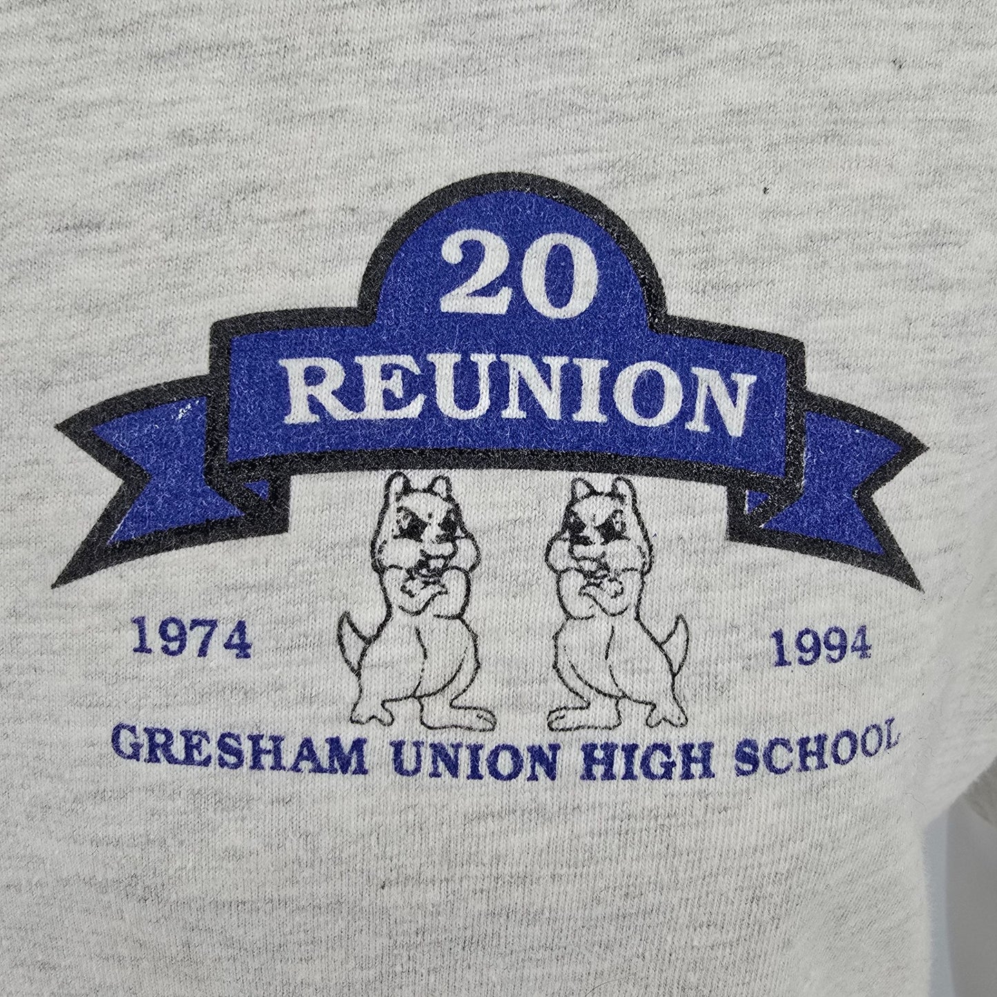 Vintage 1994 Hanes Gresham Union High School Oregon 20th Reunion T-Shirt (L)