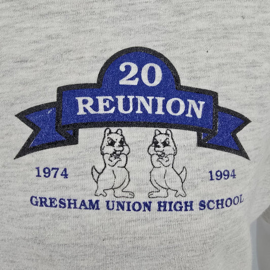 Vintage 1994 Hanes Gresham Union High School Oregon 20th Reunion T-Shirt (L)