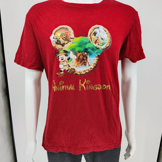 Arizona Jeans Disney Animal Kingdom Mickey Mouse Red Graphic T-Shirt (XL)