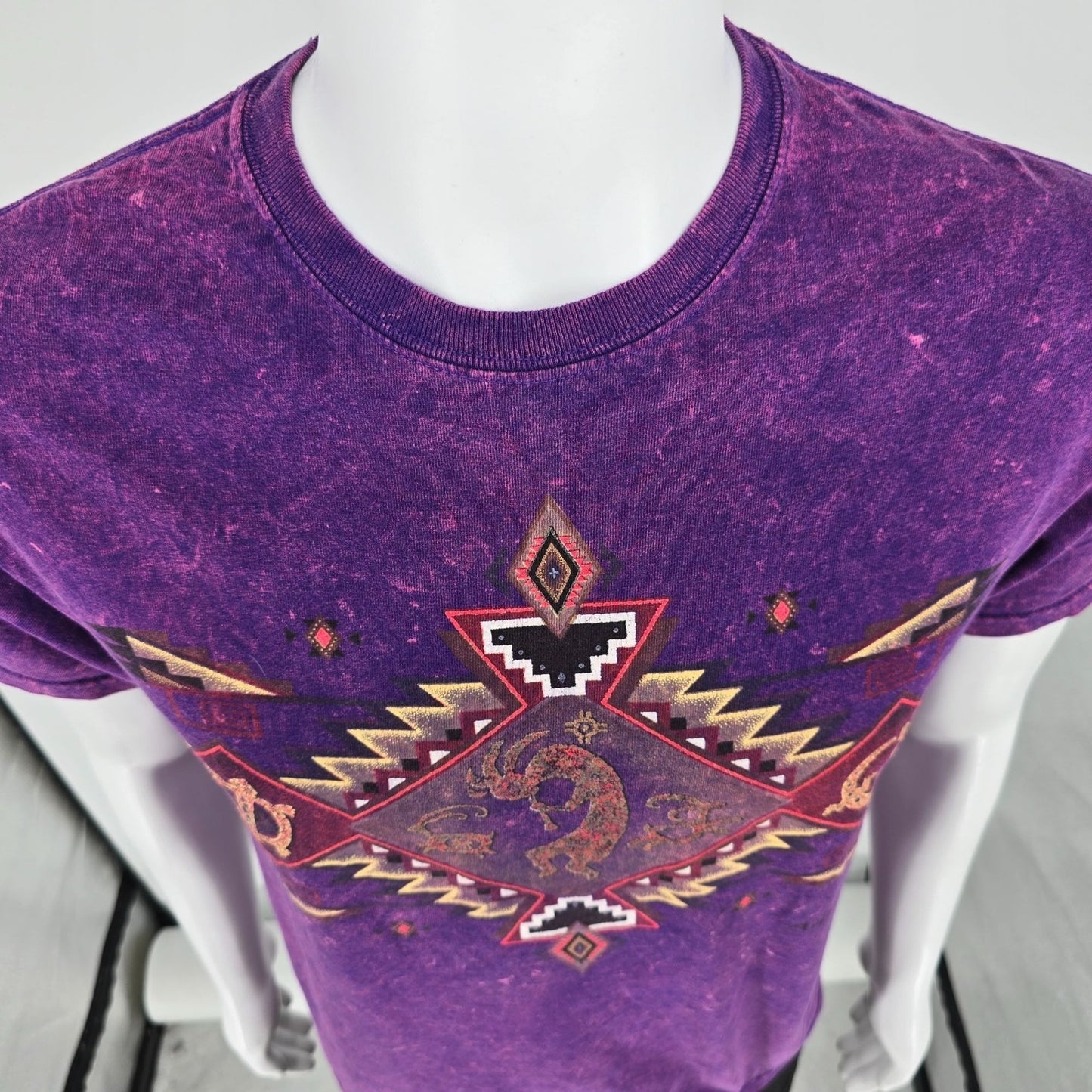 2010s Gildan Ultra Cotton Kokopelli Arizona Acid Wash Graphic T-Shirt (M)