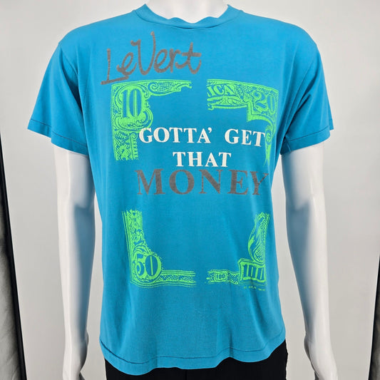 Vintage 1980s Screen Stars Levert Gotta' Get That Money R&B Soul T-Shirt (L)