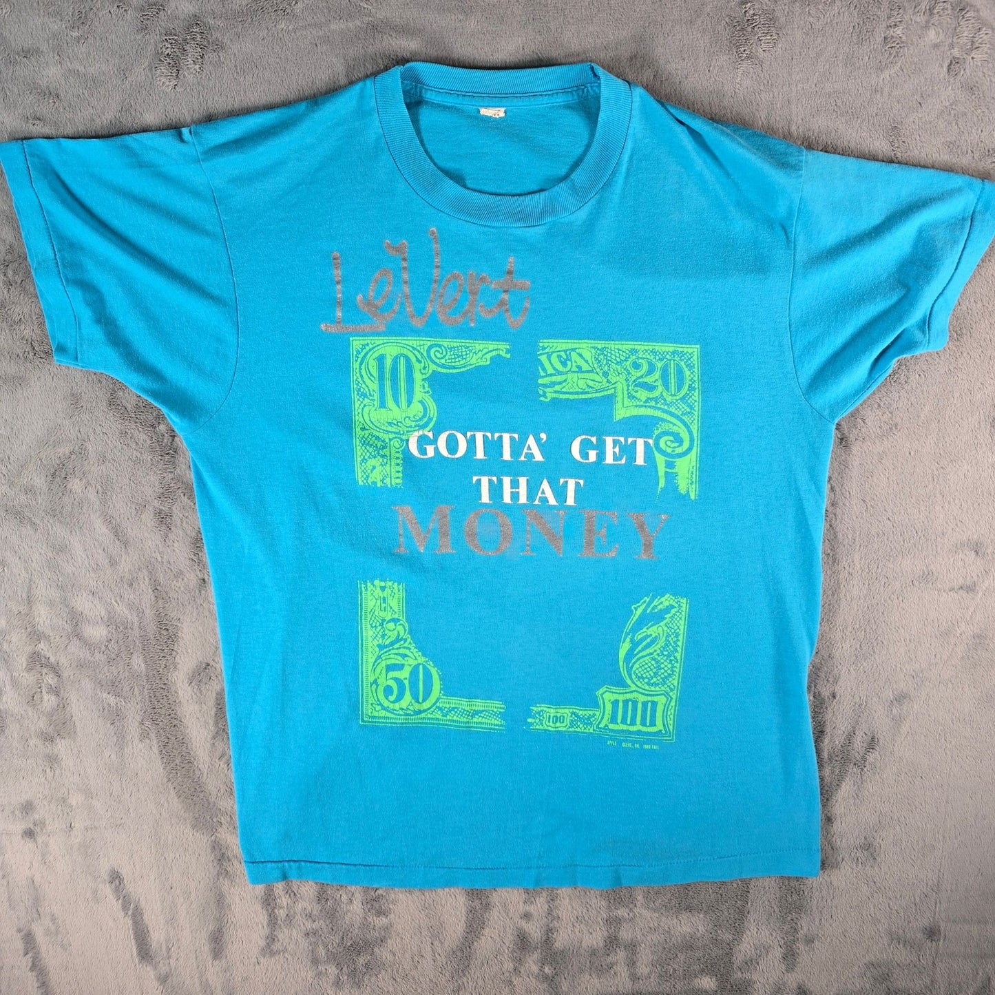 Vintage 1980s Screen Stars Levert Gotta' Get That Money R&B Soul T-Shirt (L)