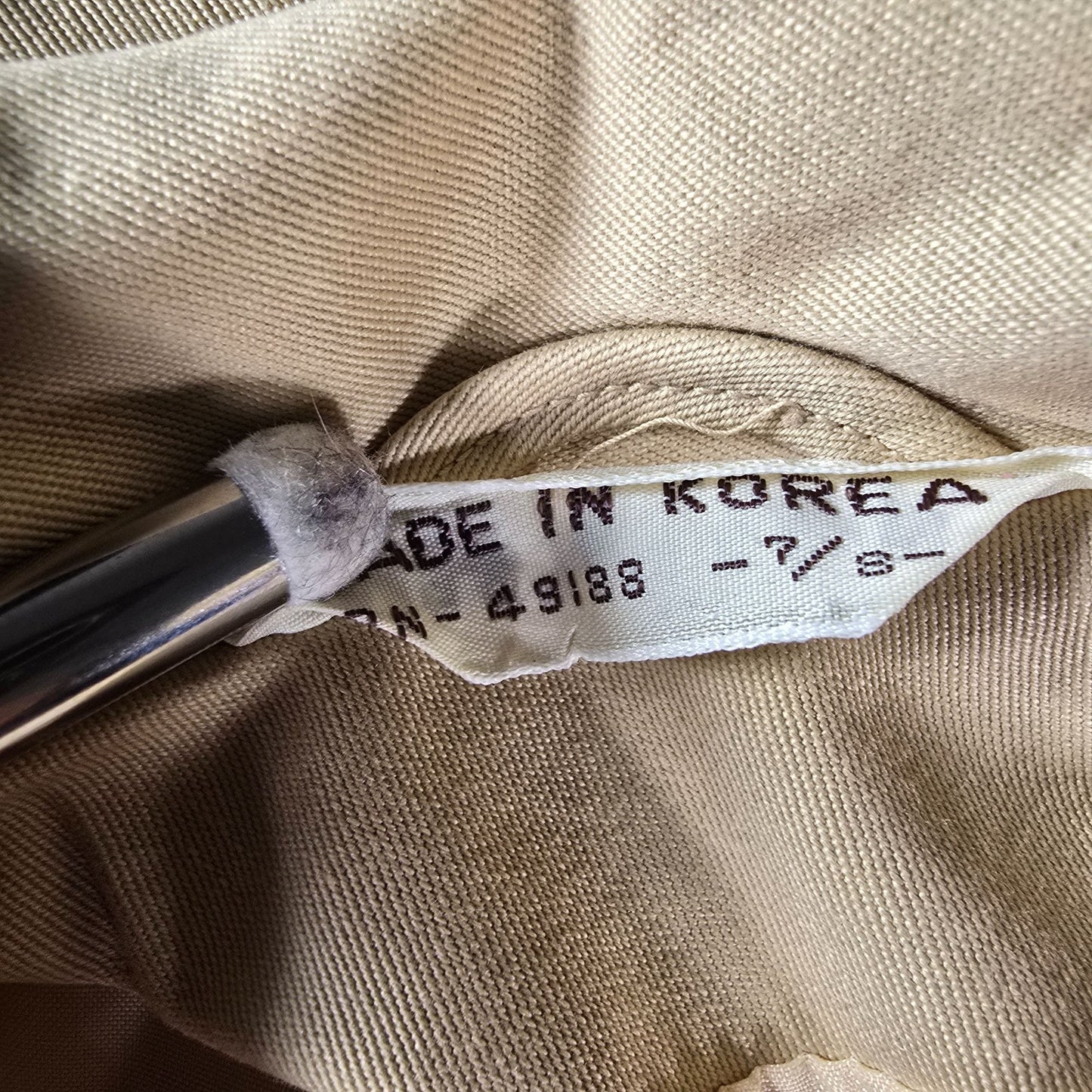 Vintage 1970s Misty Valley Women's Single-Breasted Beige/Khaki Trench Coat (S)