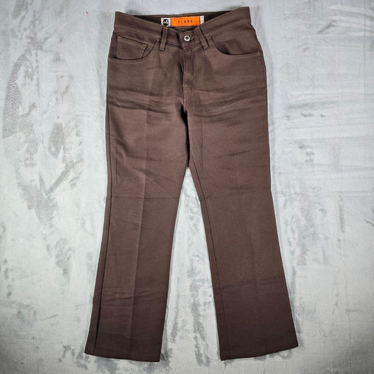 Vintage 1997 Levi's SilverTab Flare Leg Brown Polyester Pants (Juniors 9 Short)