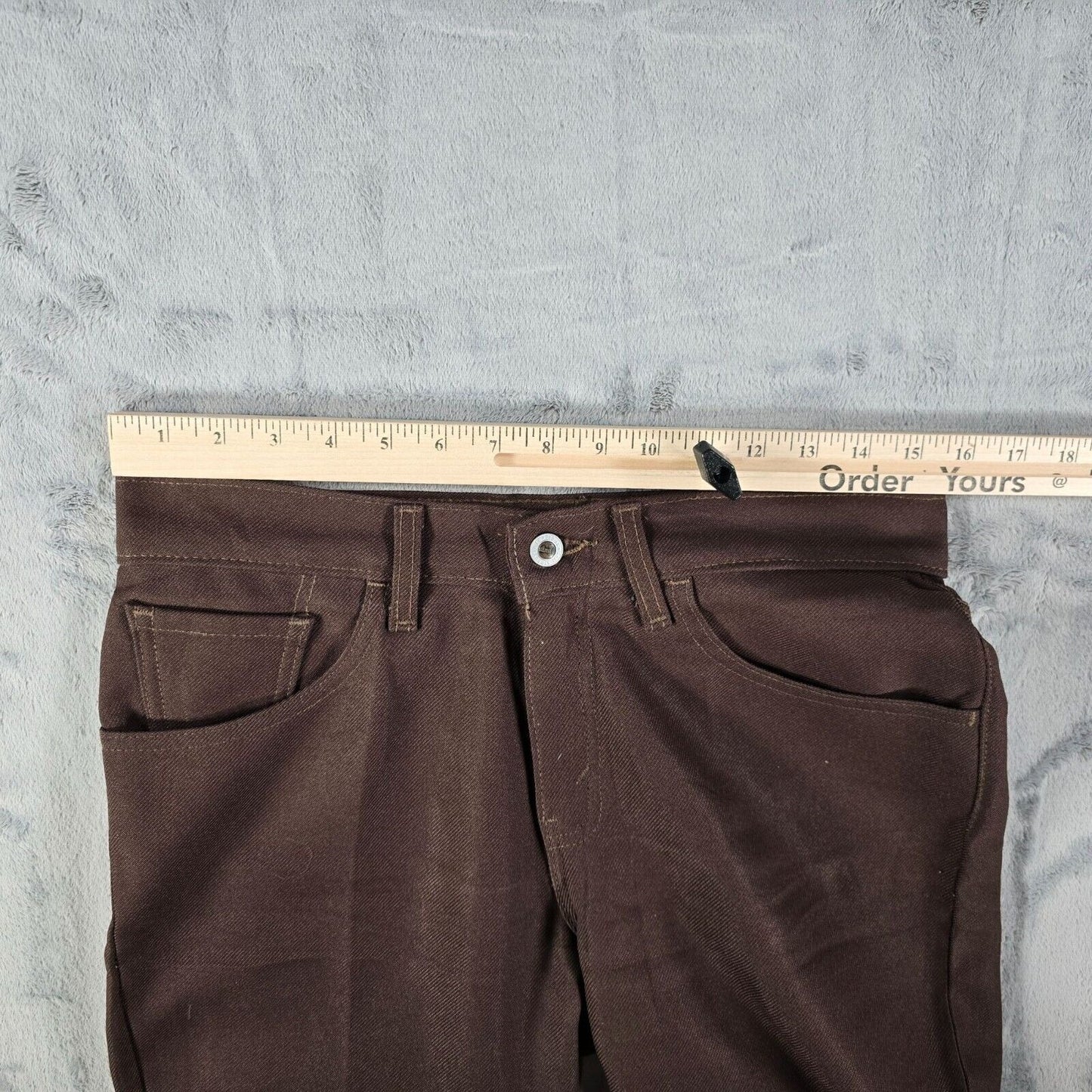 Vintage 1997 Levi's SilverTab Flare Leg Brown Polyester Pants (Juniors 9 Short)