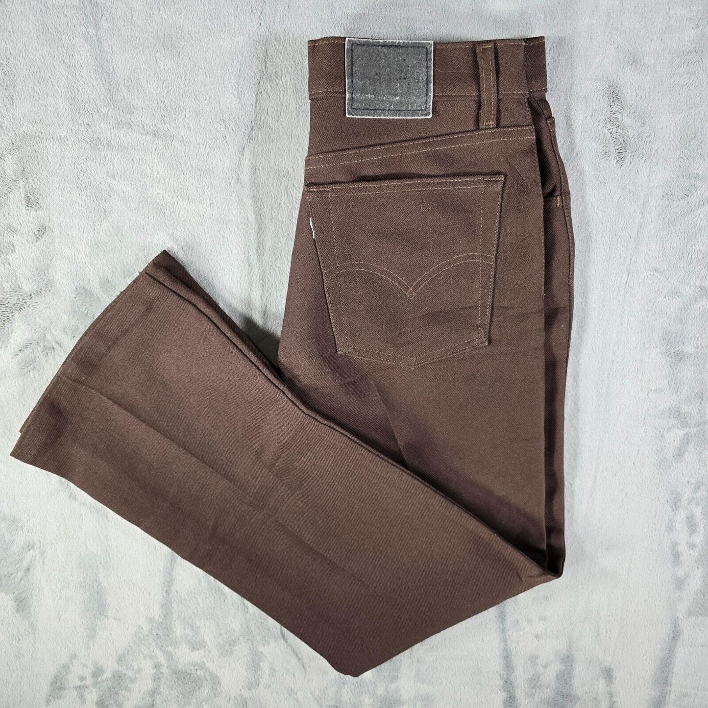 Vintage 1997 Levi's SilverTab Flare Leg Brown Polyester Pants (Juniors 9 Short)