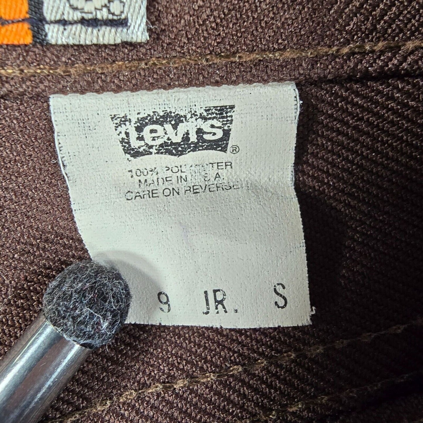 Vintage 1997 Levi's SilverTab Flare Leg Brown Polyester Pants (Juniors 9 Short)