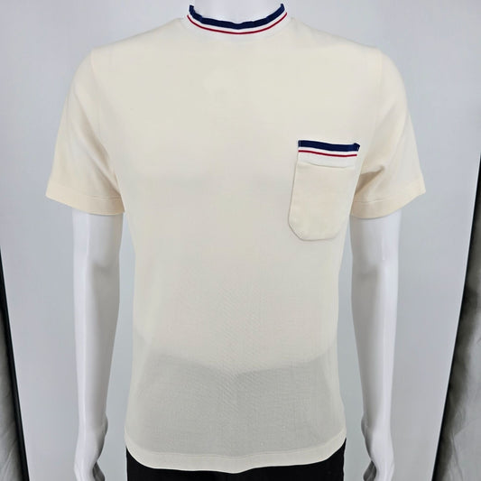 Vintage 1970s FinnTrim Sok Factories Helsinki Finland Ringer Knit T-Shirt (M)
