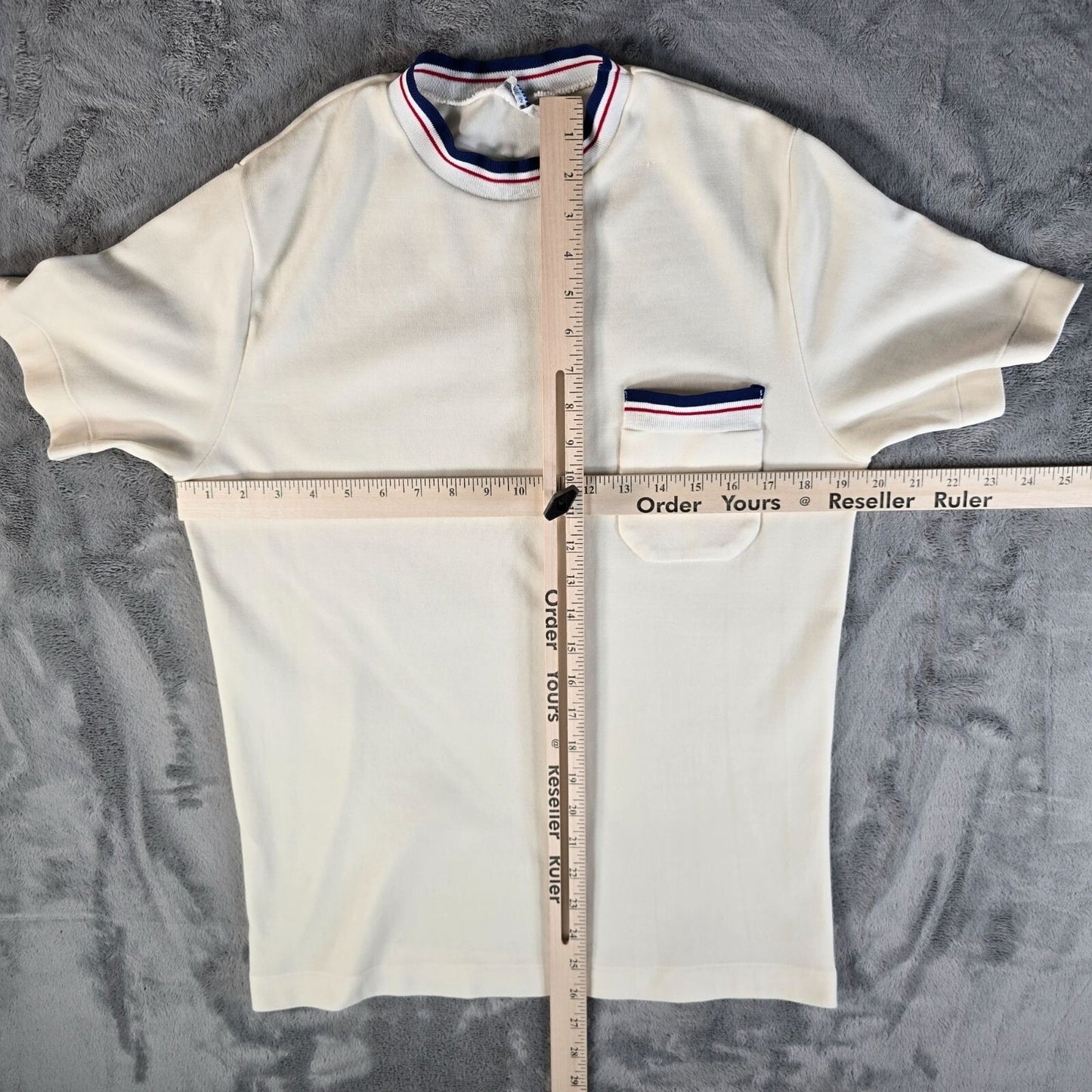 Vintage 1970s FinnTrim Sok Factories Helsinki Finland Ringer Knit T-Shirt (M)