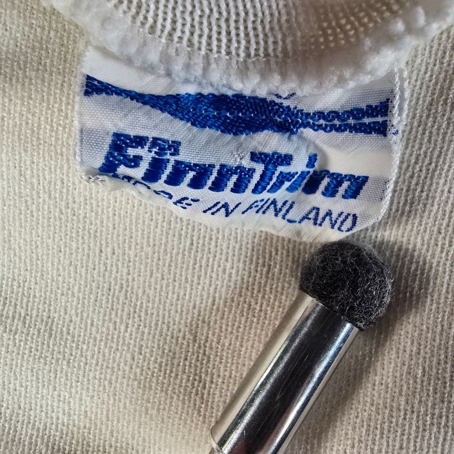 Vintage 1970s FinnTrim Sok Factories Helsinki Finland Ringer Knit T-Shirt (M)