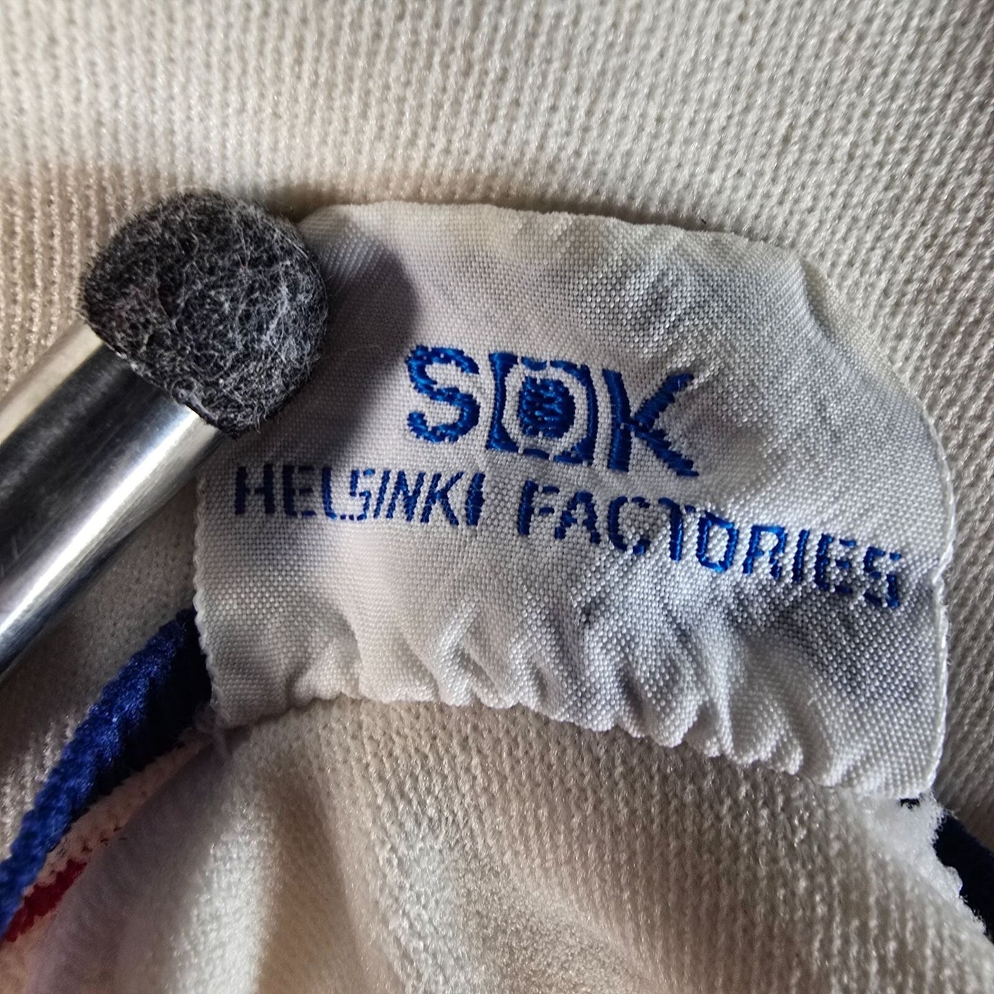 Vintage 1970s FinnTrim Sok Factories Helsinki Finland Ringer Knit T-Shirt (M)